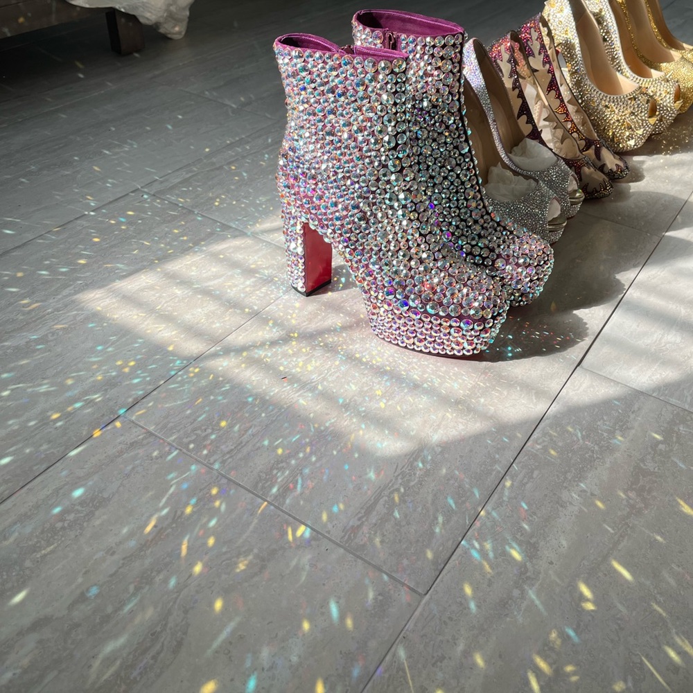 SOLD! RARE Christian Louboutin STRASS Boots - Picture 3 of 17